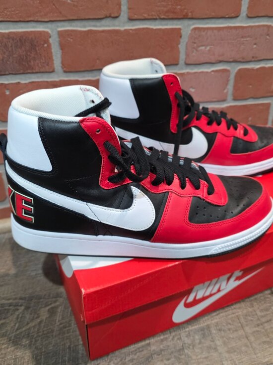 NIKE TERMINATOR HIGH Shoes Size 11 Men\'s Red Black White WORN 2 times! main image 10